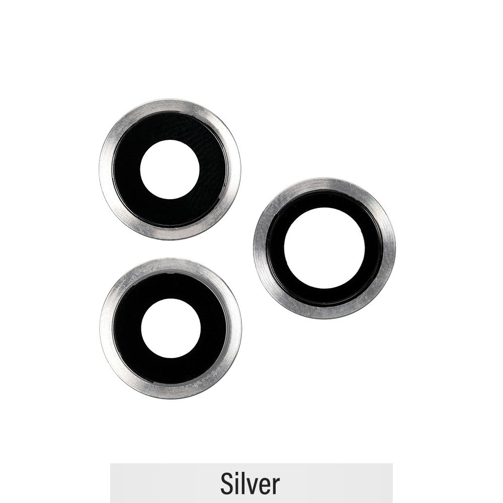 Rear Camera Lens with Bezel for iPhone 11 Pro / 11 Pro Max-Silver Rear Camera Lens with Bezel for iPhone 11 Pro / 11 Pro Max-Silver
